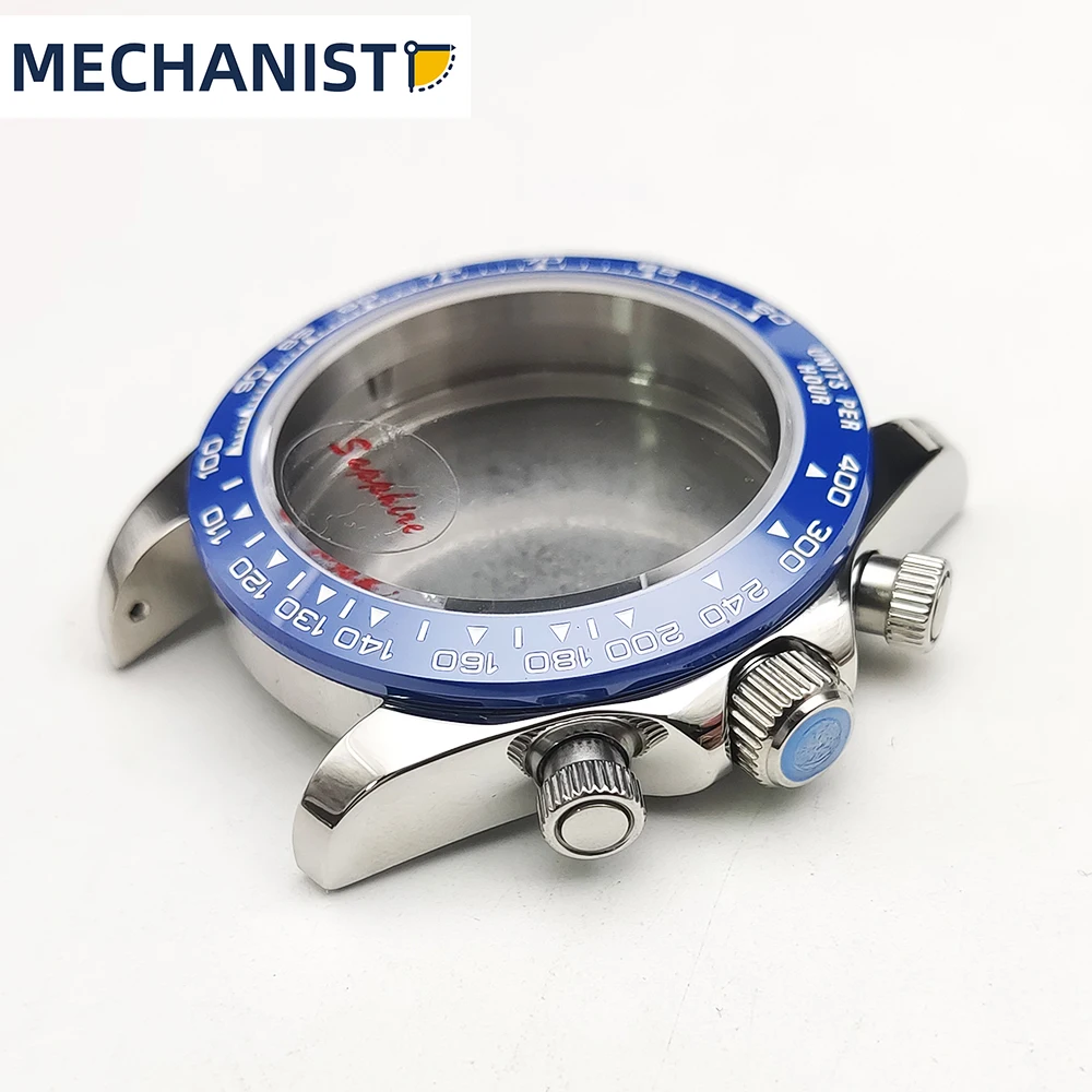 Luxury chronograph 39mm VK63 case silver bezel panda men's quartz watch 316L stainless steel case rose gold four colors