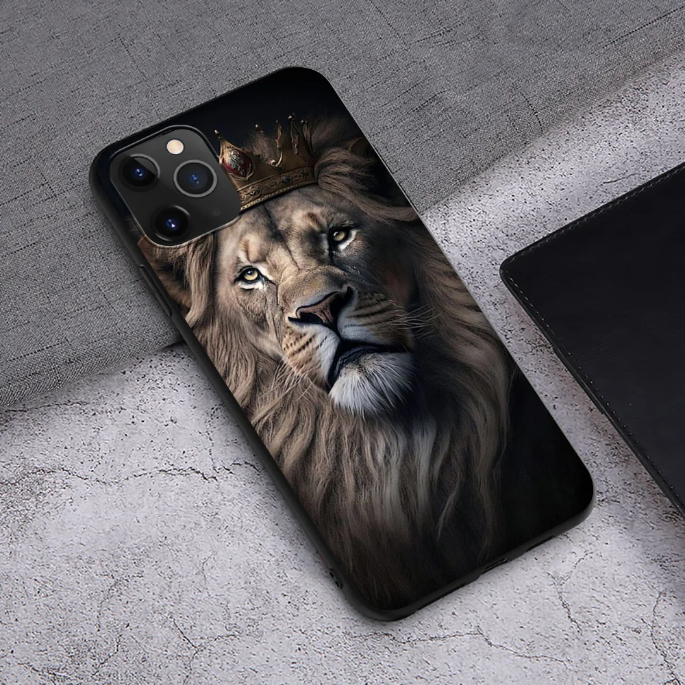 SK102 Lion Wild Animals Phone Soft Case for Samsung Galaxy A15 S10E S9 S8 S7 Note 20 10 9 8 Plus Lite