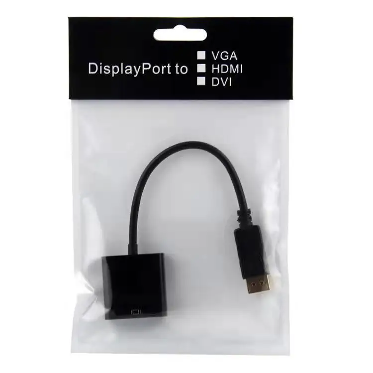 

10pcs DisplayPort Display Port DP to VGA Adapter Cable Male to Female Converter for PC Computer Laptop HDTV Monitor Projector