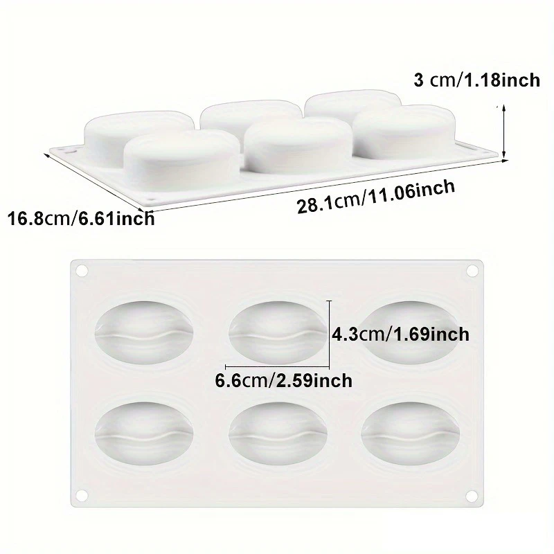 6-полая силиконовая форма для торта с кофейными зернами шоколадного крема мусса