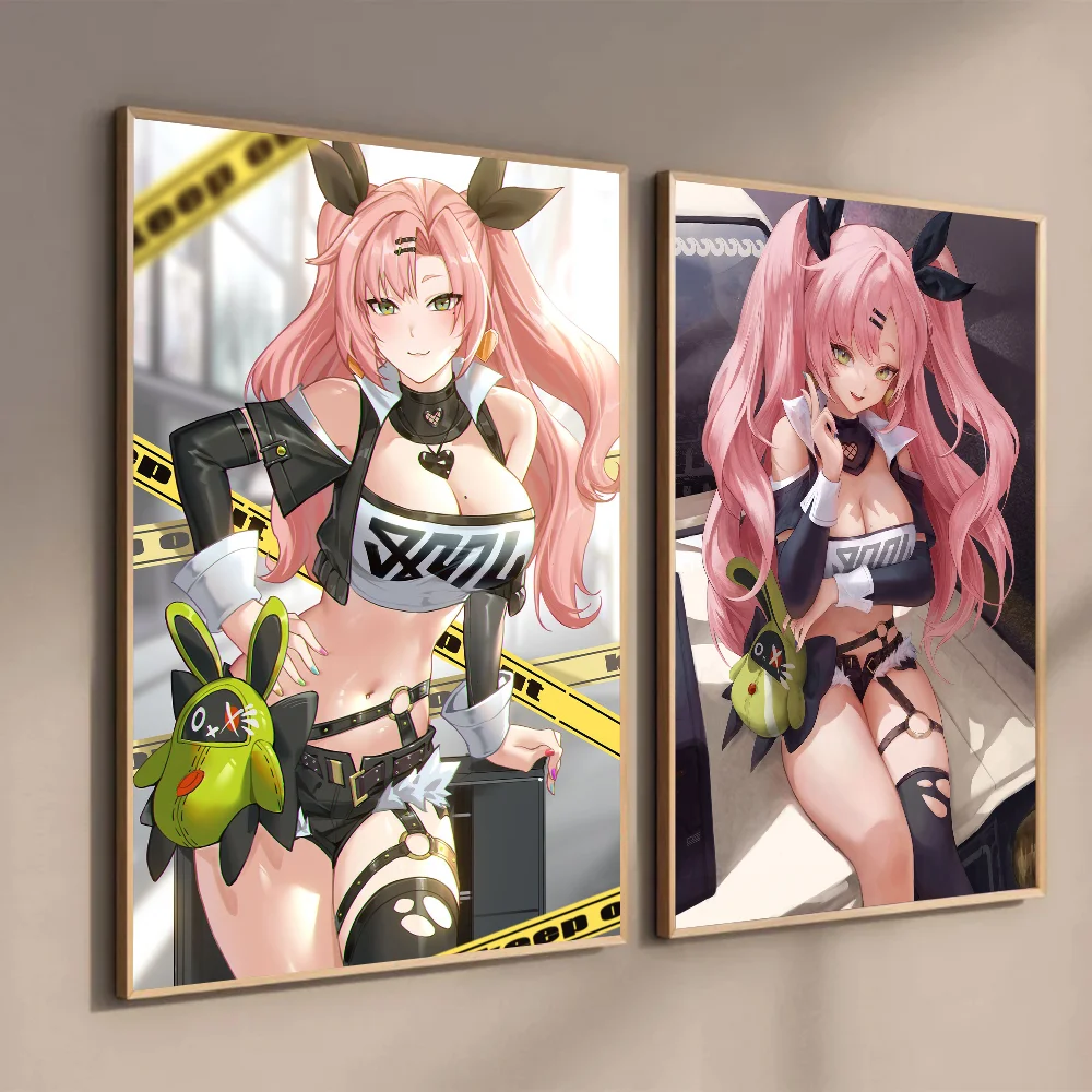 Николь Демара Игра Zenless Zone Zero Плакат Самоклеящаяся Водостойкая Бумажная Наклейка