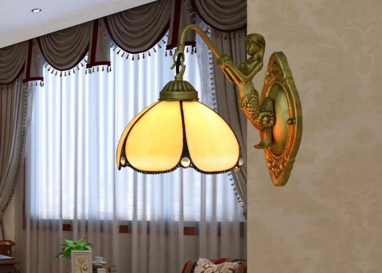 Скандинавский настенный светильник европейский средиземноморский коридор бар