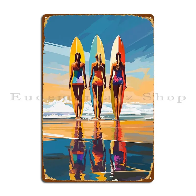 Металлический знак для серфинга Настенная роспись персонализированный декор