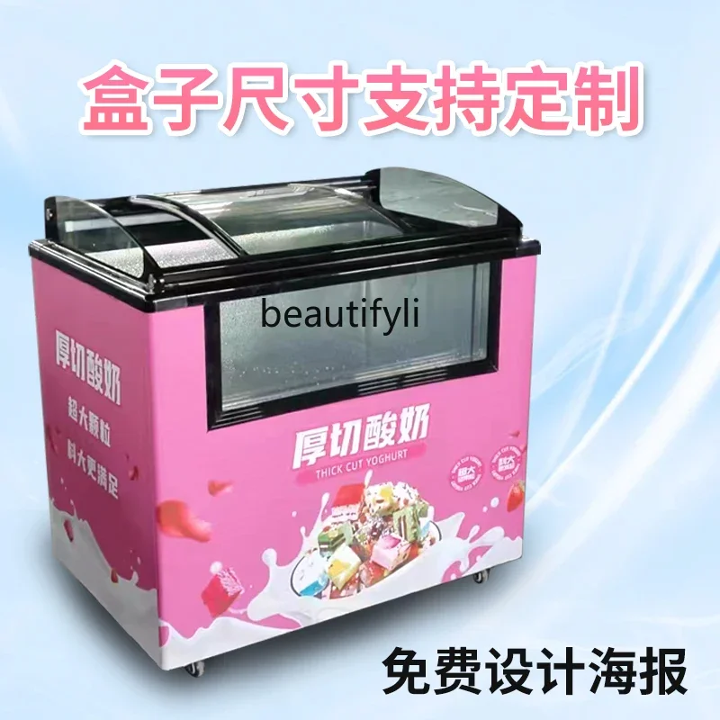 Коммерческий дисплей жареного йогурта шарик для копания мороженого