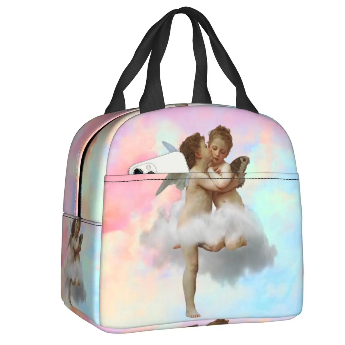 

Renaissance Angels Lunch Box Waterproof Aesthetic Cloud Cherub Cooler Thermal Food Insulated Lunch Bag Kids Picnic Tote Bags