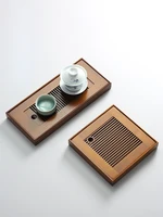 simple tea tray household small tea set kung fu teawear ceremony dry brewing table square storage kettle holder chinese tea tool