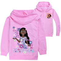 2022disney spring and autumn childrens coat charm encanto mirabell madrid boys and girls cartoon hooded zipper cardigan clothes