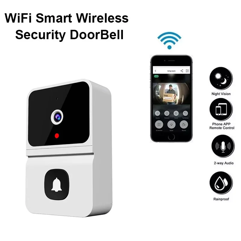 Умный домашний видеодомофон WIFI инфракрасное ночное видение наружная домашняя