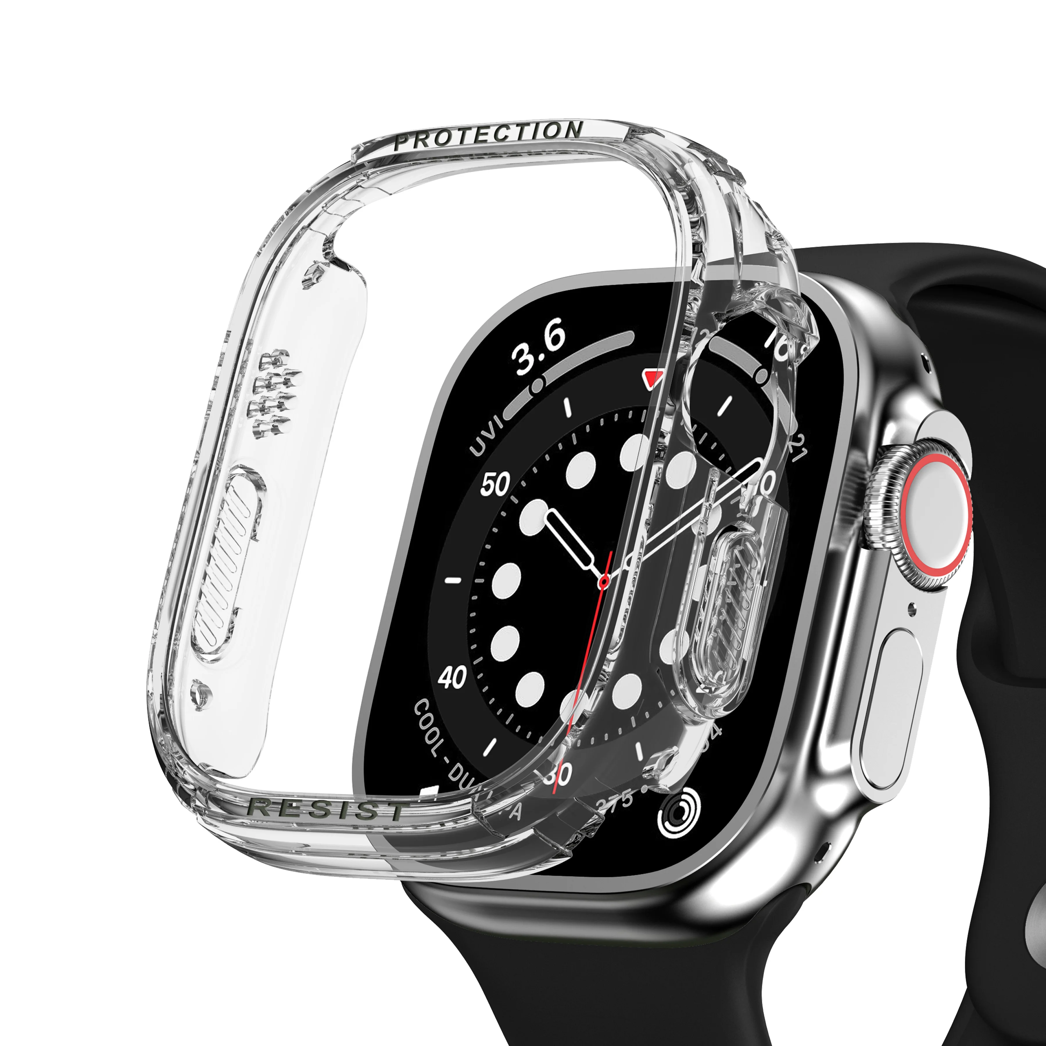 

Задняя крышка для Apple Watch series 8 7 49 мм 45 мм/41 мм 44 мм/40 мм 44 45 мм, универсальная прозрачная рамка для iwatch Ultra 4 3 5 se 6 7 49 мм