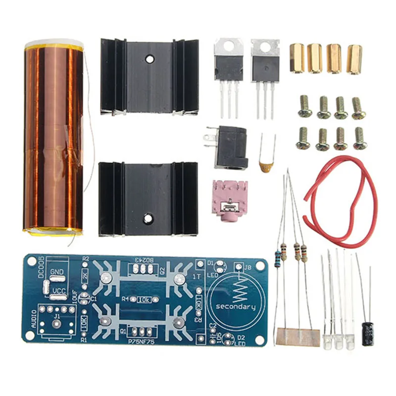 

DIY Music Tesla Coil Kit 15W мини-музыкальная стандартная беспроводная передача DC 15-24V Модуль платы