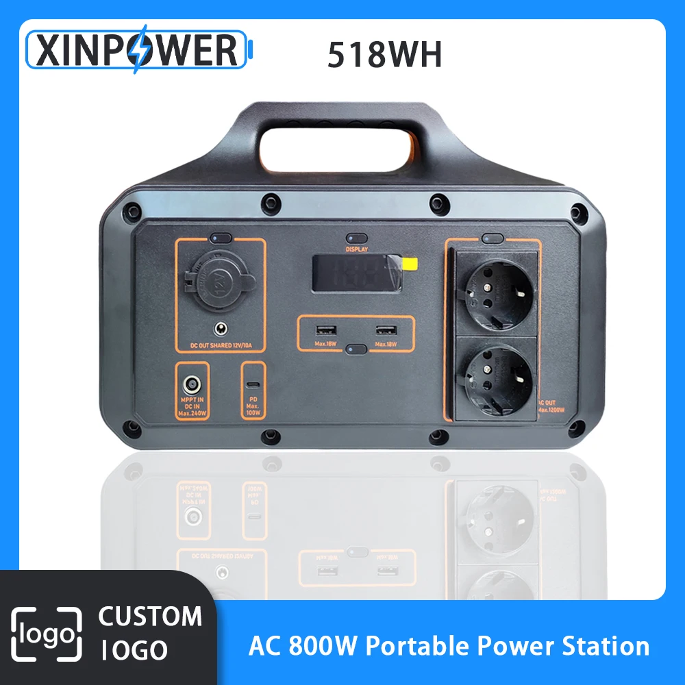 

Портативная электростанция XINPOWER 800 Вт, 220 В переменного тока, солнечный генератор LiFePO4, уличный источник питания для хранения энергии, внешний аккумулятор для кемпинга, RV