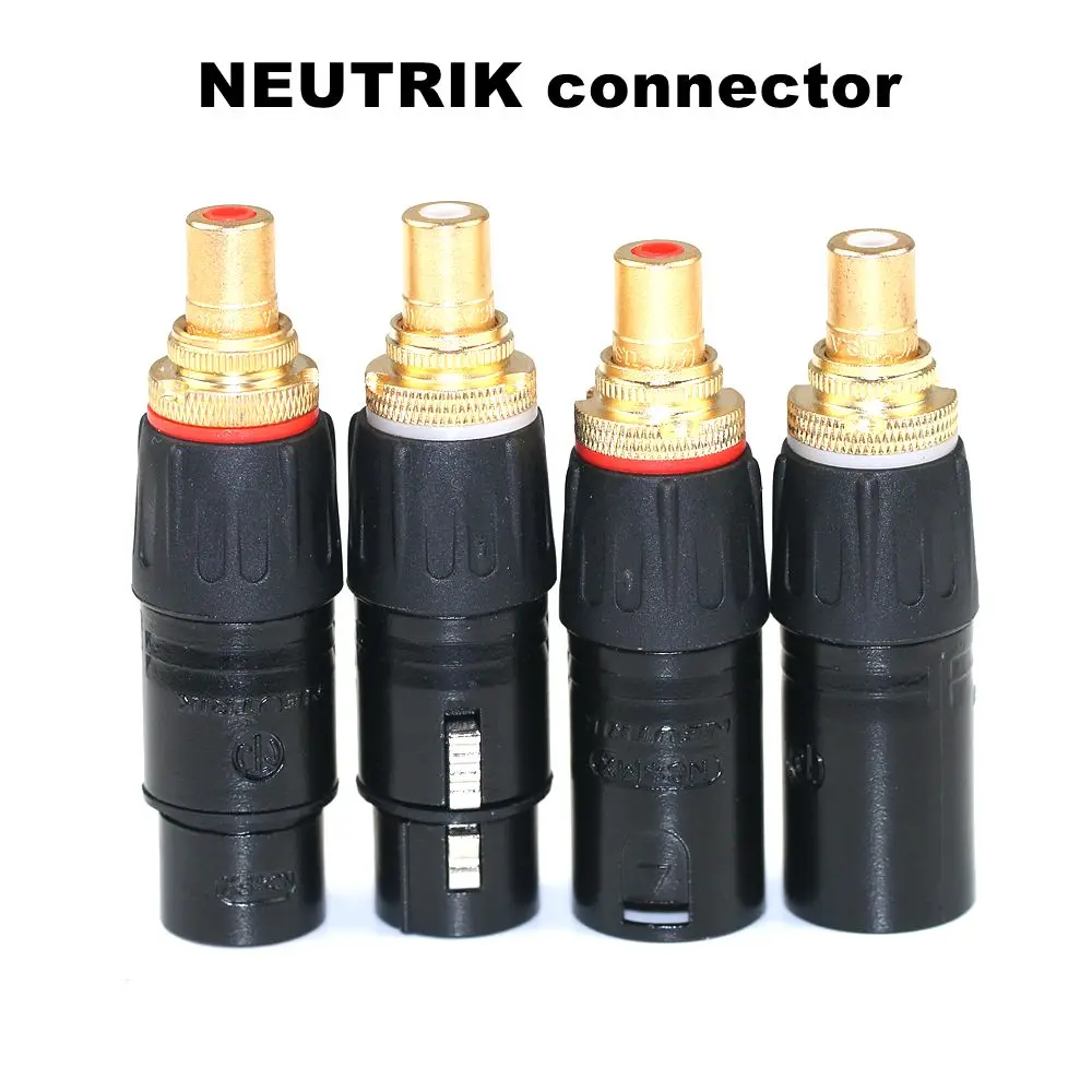 

NEUTRIK Connector Audio conversion plug Swiss Balance Plug Turn Lotus female Plug RCA Lotus Seat turn cannon male