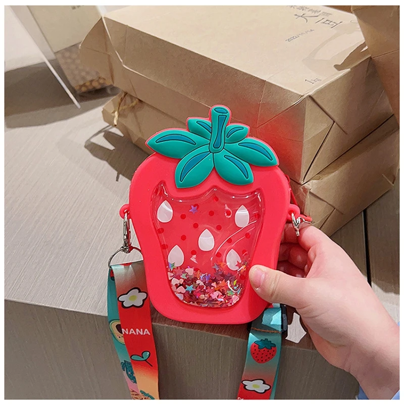 Mini Crossbody Bag for Children Cute Baby Girls Shoulder Bags silica gel Waterproof Kids Small Coin Purse Handbags Wallet