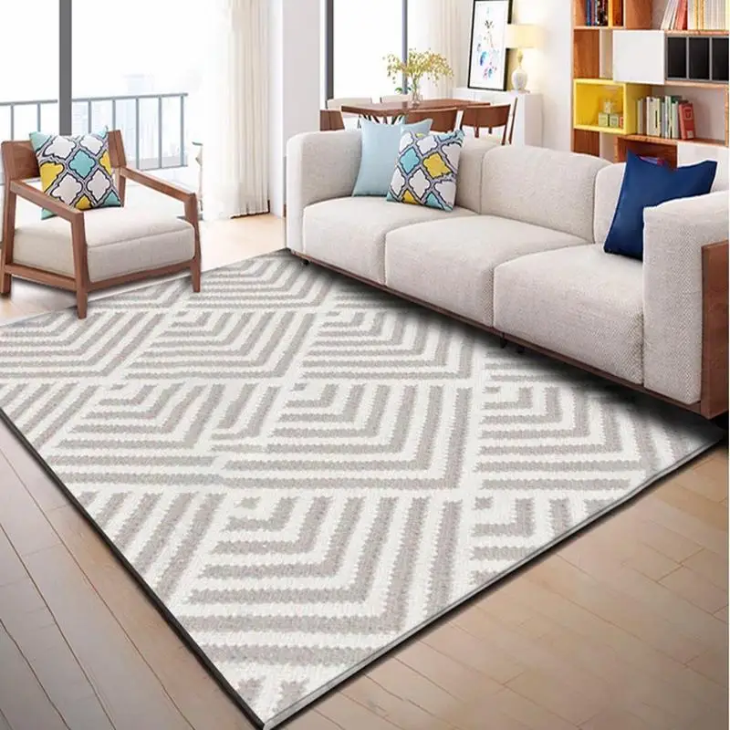 Geometric Printing Rug Living Room Bedroom Non-slip Carpets Nordic Modern Minimalist Carpet Bedside Mat Home Decoration Rugs