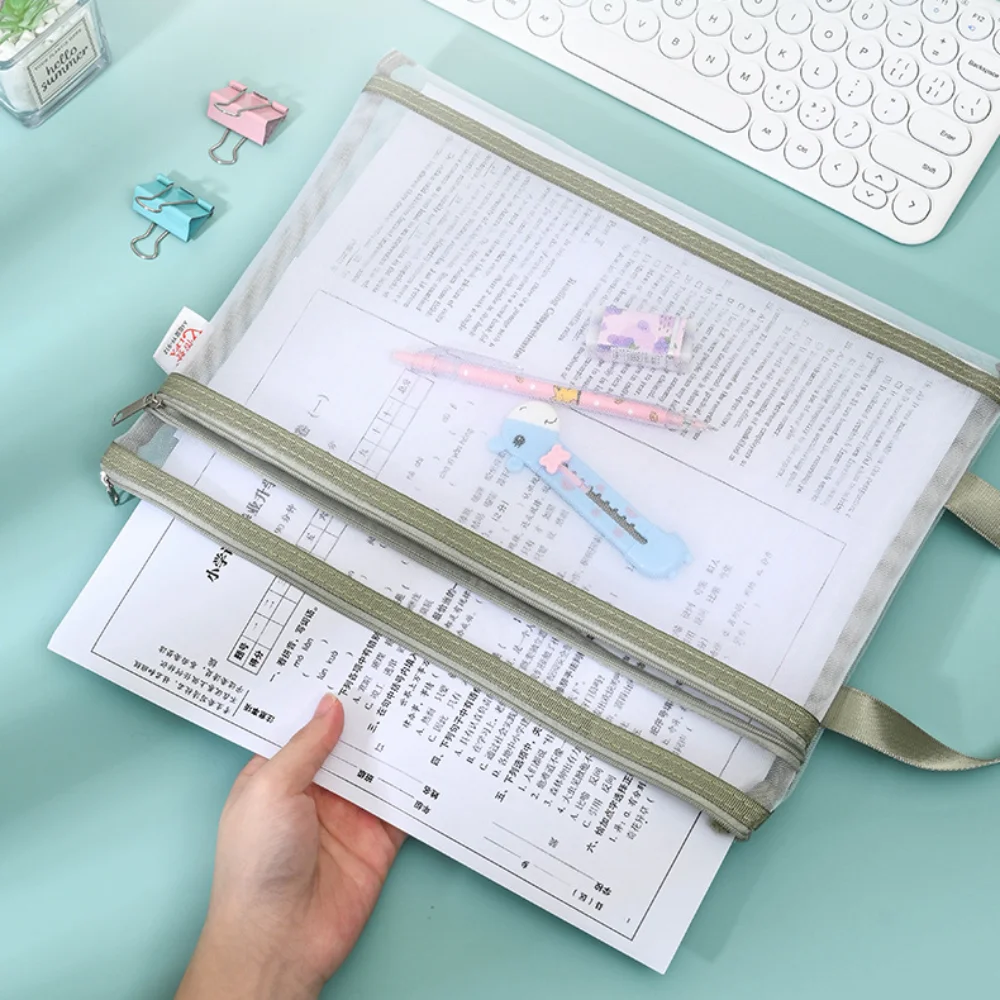 Сумка для хранения игрушек A4/A5 двухслойная сетчатая сумка-карандаш цветная