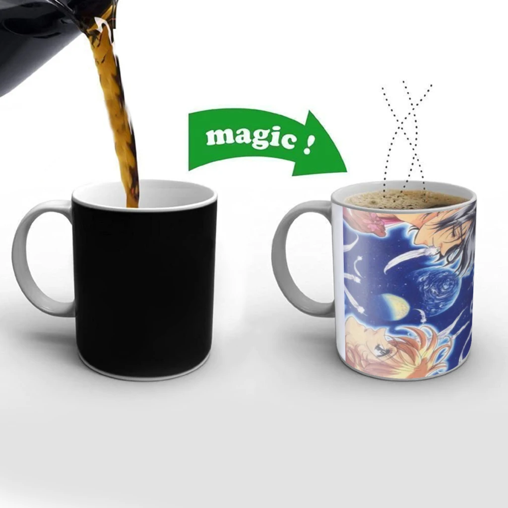 Бесплатная доставка керамическая кофейная кружка E-Escaflowne меняющая цвет подарок