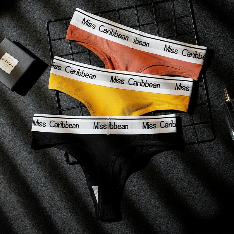 

3 шт., женские хлопковые трусы с завышенной талией