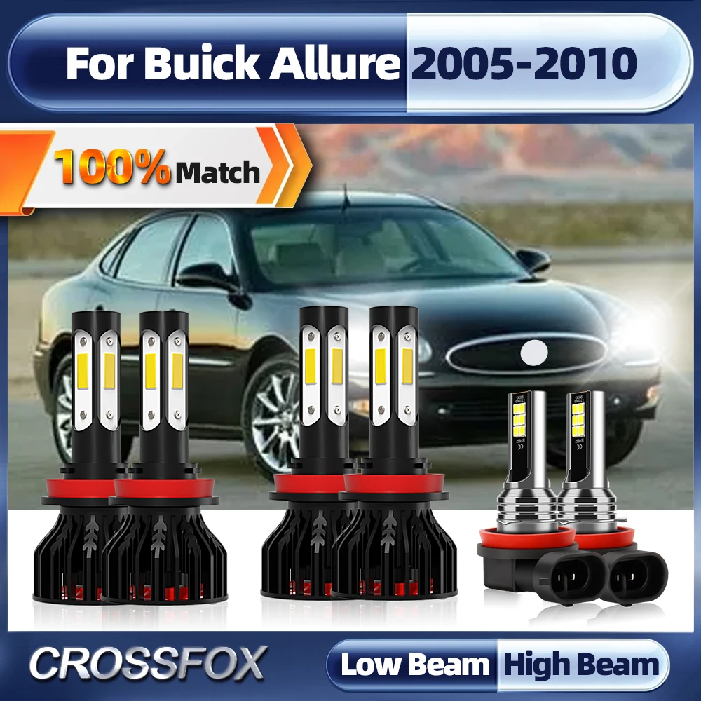 

H11 Canbus светодиодный лампы для фар 60000LM 360 Вт CSP чип Автомобильный светильник 12В 6000 К противотуманная фара для Buick Allure 2005 2006 2007 2008 2009 2010