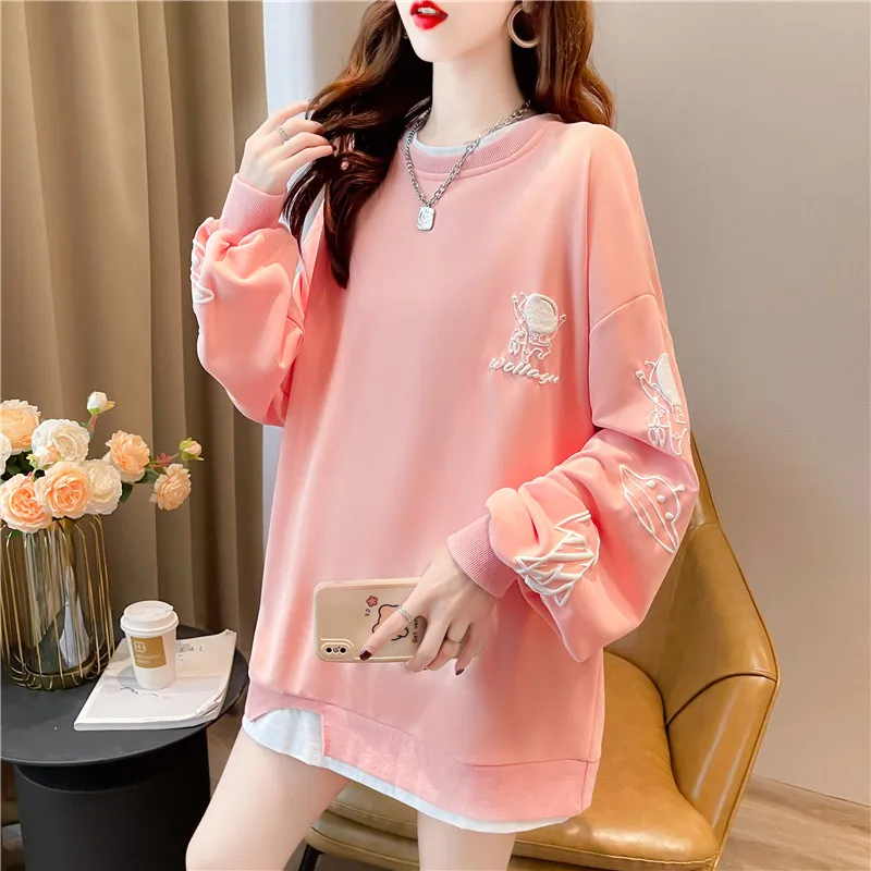 

Casual Loose Pullover Sweatshirt Korean Fashion Print Long Sleeve Streetwear Sweat Shirt y2k Clothes for Women Spring Autumn