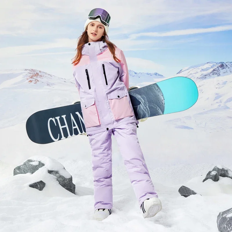 Новинка 2025 года зимние теплые лыжные костюмы на открытом воздухе ветрозащитные