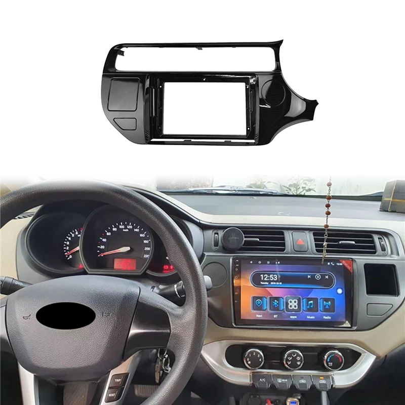 2 Din Автомобильная радиоустановка Fascia ДЛЯ Kia Rio 2015-2017 DVD стерео рамка пластина