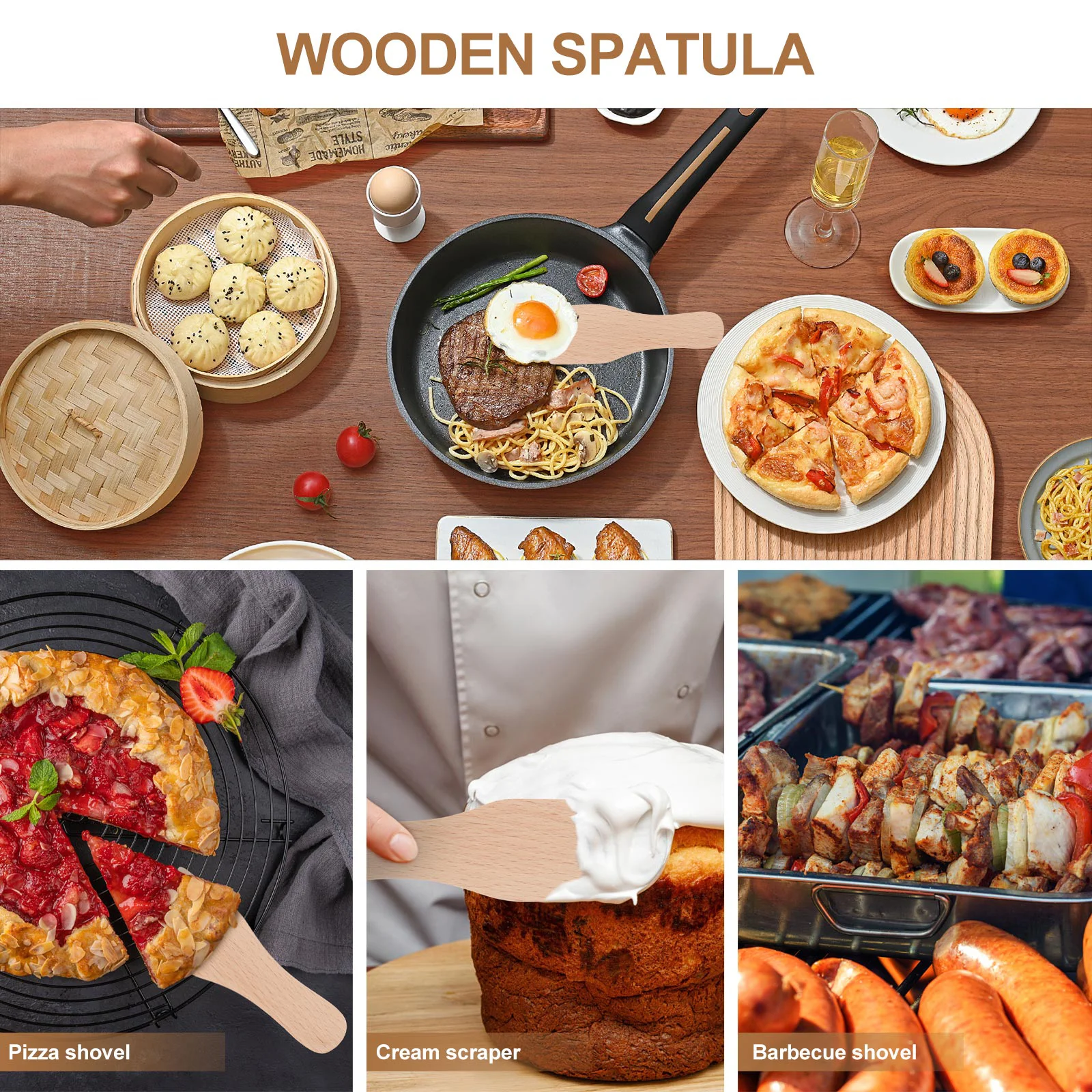 Маленький деревянный скребок для сыра 6 шт. гладкая лопатка пиццы кухонная масла