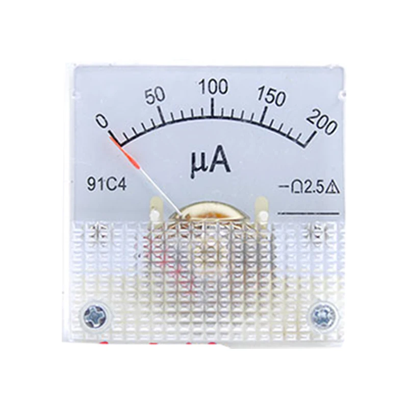 Dc микроамперметр 91c4 0-100uA прямоугольный аналоговый панельный Амперметр Датчик