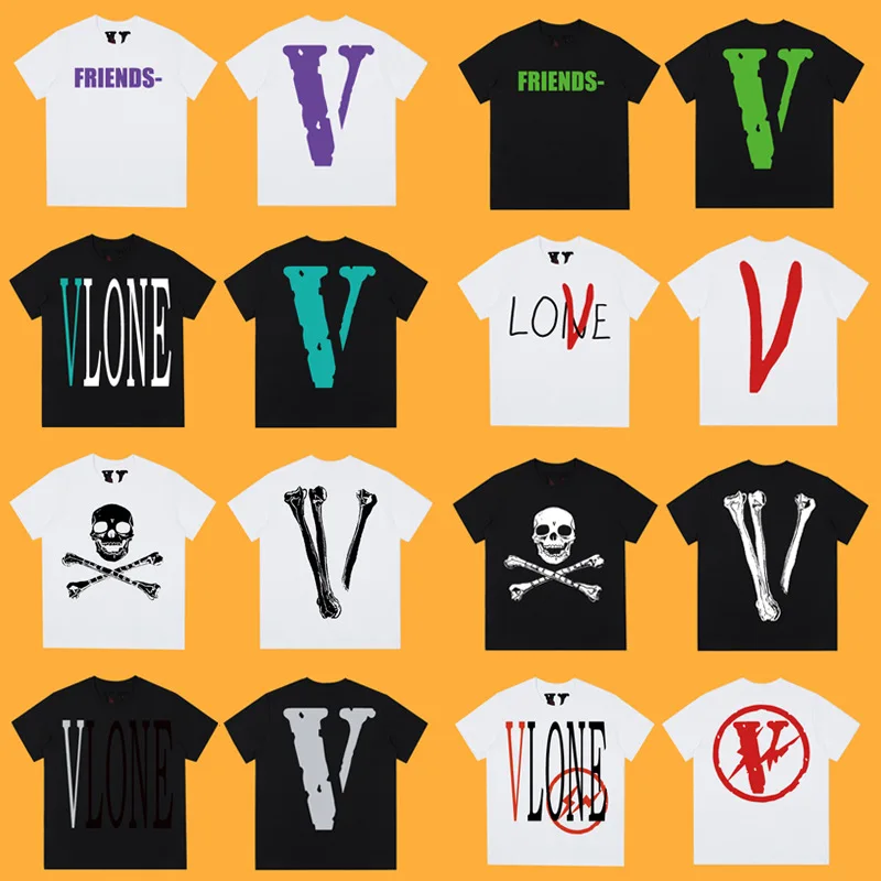 

Футболка Vlone мужская с принтом, тенниска с коротким рукавом, 100% хлопок, одежда для мужчин