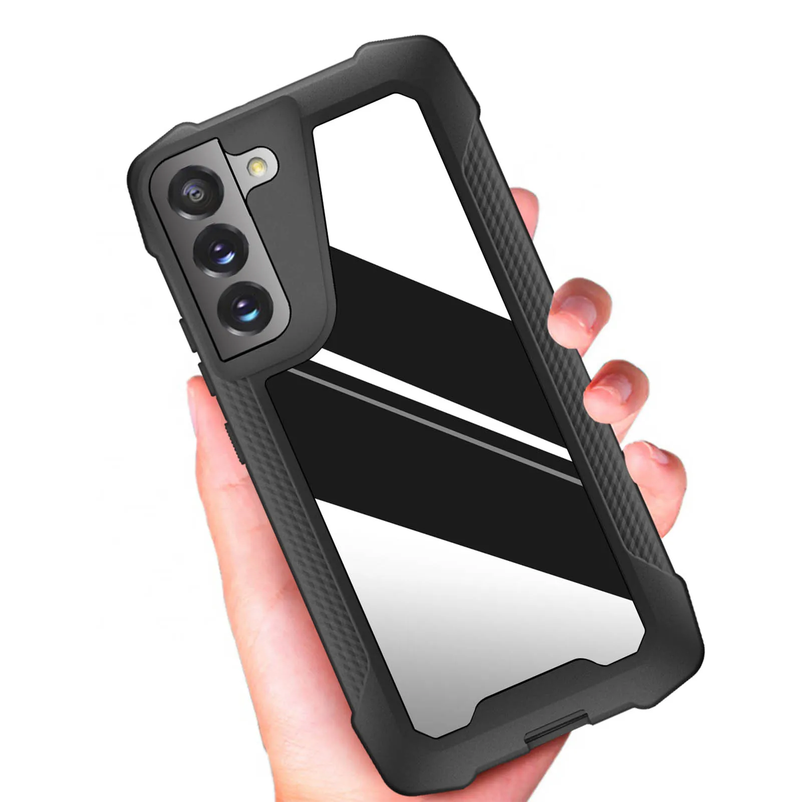 

ForSamsung G ala xy S22 Case Heavy Duty Armor Hybrid Shockproof Case for S22 Ultra Hard Metal TPU Cover Black Ultra Thin