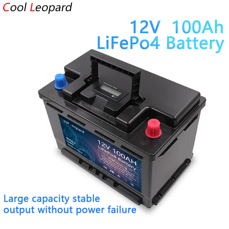 

Best Selling 12V 100 120 180Ah 300Ah Iron Phosphate Energy Battery With BMS For RV Camping Car Golf Cart Cross-Country.