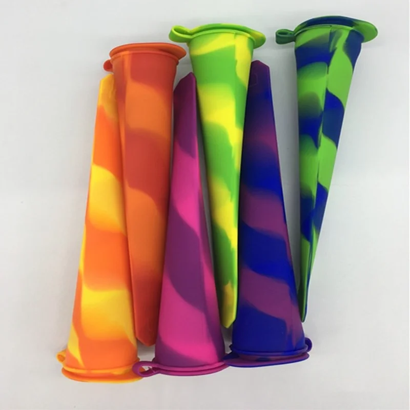 

Random Color Silicone Ice Tube Mold With Lids Colorful Ice Cream Mould Yogurt Popsicle Maker Tray Summer Kitchen Accessories 1PC