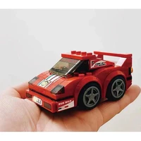 building blocks assembled mini pull back car sports car model boy educational toy boy girl gift