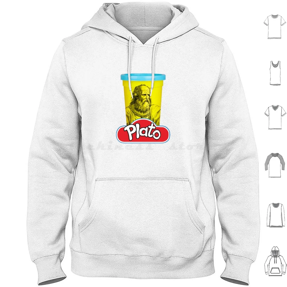 

Plato Play Doh Philosophy Pun Hoodie cotton Long Sleeve Funny Silly Weird Pun Punny Joke Car Helmet Bumper Bumper Laptop