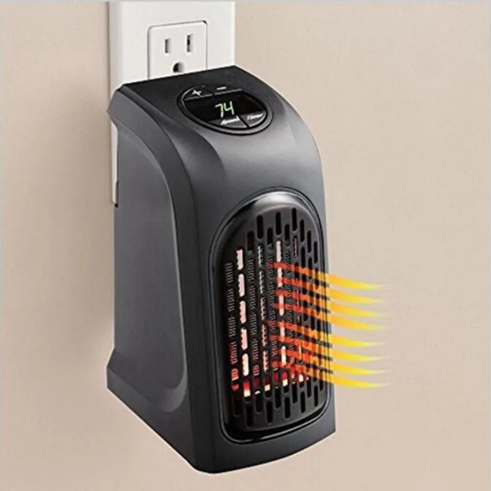 Portable Mini Handy Electric Fan Heater Heating Stove Radiator Warmer Plug in Hot Air Fast Wall Heater Blower for Home Winter