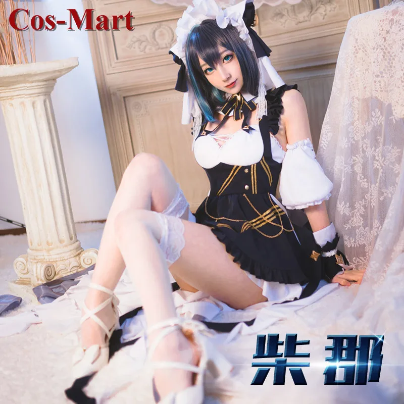 Cos-Mart Game Azur Lane Cheshire Косплей Костюм Милый кот Великолепное торжественное платье