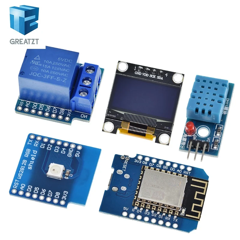 Фото WeMos D1 Mini ESP8266 ESP-12F Плата разработки Wi-Fi с CH340G USB Lua NodeMCU IOT 3,3 В, разъем для проектов IoT №4