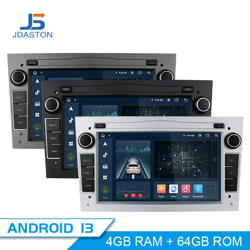 

Автомобильный мультимедийный плеер Jdaston ANDROID 13 для Opel Astra Vectra Antara Meriva Corsa Zafira Vivaro, GPS-навигация, 2Din, автомагнитола