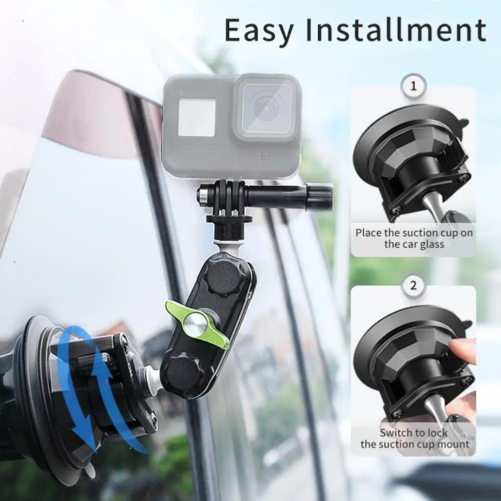 

Держатель на присоске для экшн-камеры GoPro 9 для DJI Action для Insta360, аксессуары для экшн-камеры D1X5 со стеклянной присоской