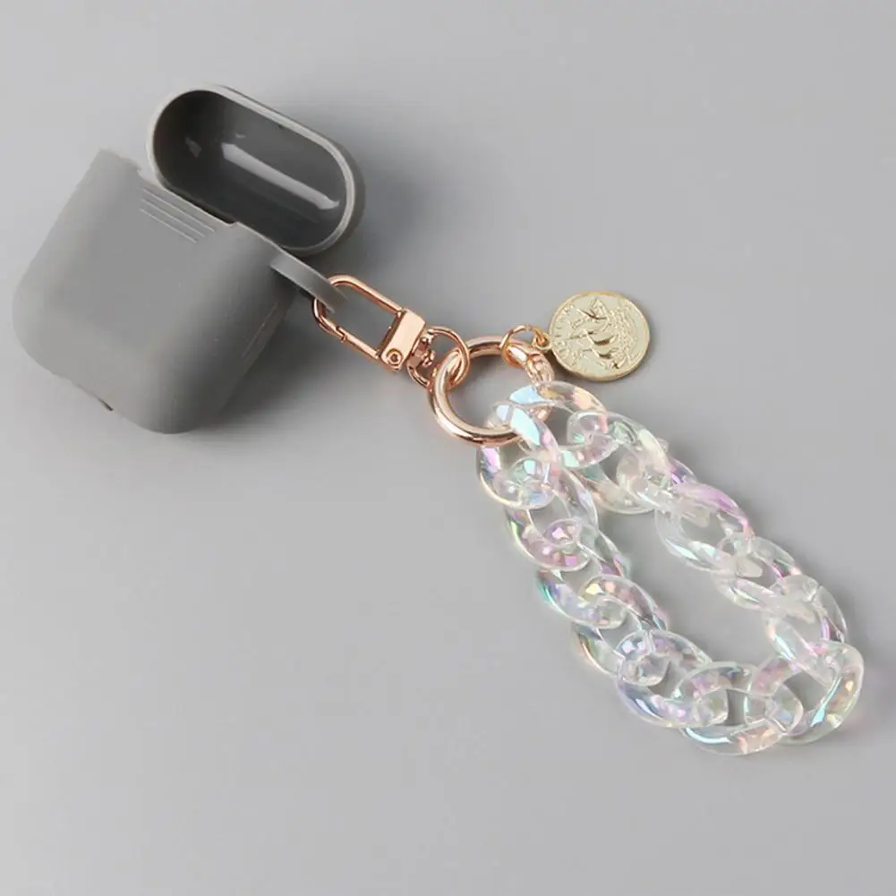 

Eye-catching Acrylic Headphone Case Lanyard Key Chain Holder for Bag