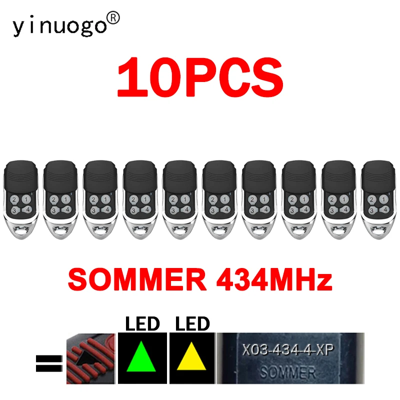

10PCS SOMMER 434.42MHz Gate Remote Control For SOMMER 4013 TX03-434-4-XP / 4014 TX03-434-2 / 4022 TX02-434-2 Garage Door Control