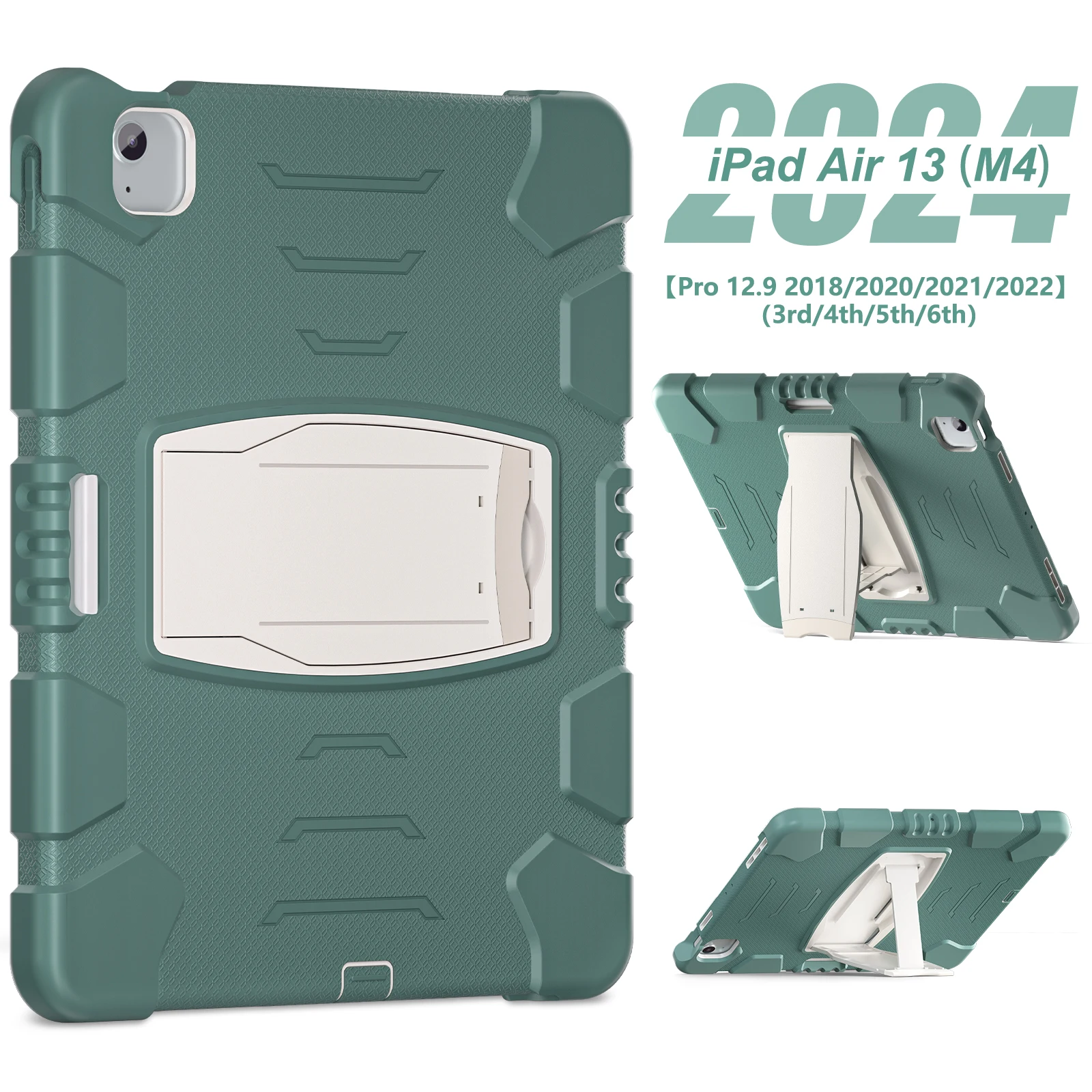 Сверхмощный универсальный чехол для iPad Air 13 2024 M2 Pro12.9 3-го 4-го 5-го 6-го поколения со