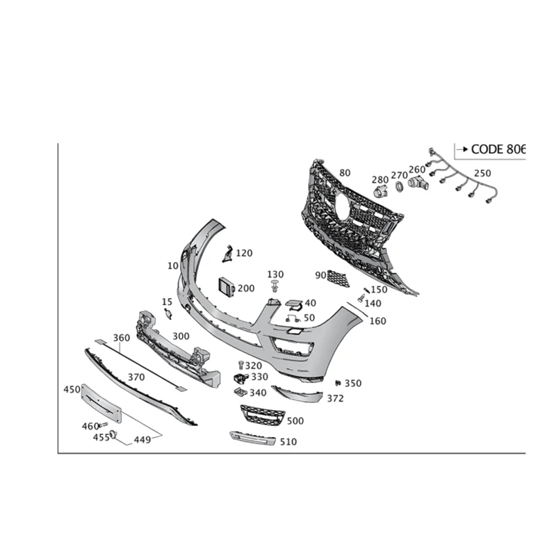 1668857825 1668856625 Подходит для Me rc ed e s-B e n z166 W166 GL350 x166 Накладка на передний бампер (art.: 3920d24cd5fcc) - 3920d24cd5fcc