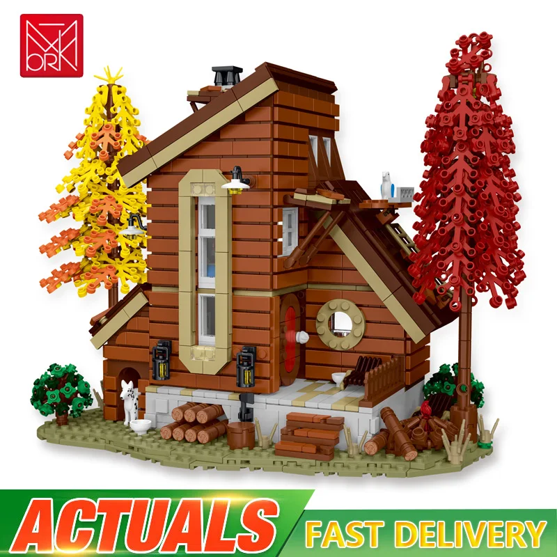 

MORK 031071-3 Forest House Street View Compatible with Lego MOC Modular Architecture Building Blocks Bricks Education Toys Gifts