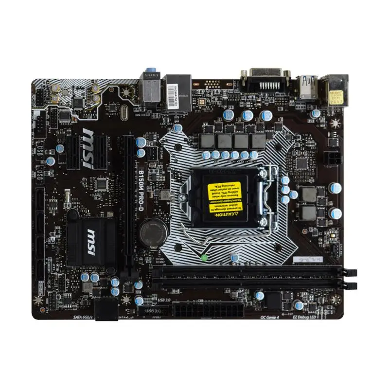 

Материнская плата MSI B150M PRO-D 1151 DDR4 32 Гб 2133HMz Intel B150 PCI-E X16 DVI Micro ATX с поддержкой Core i7 7600, материнская плата процессора