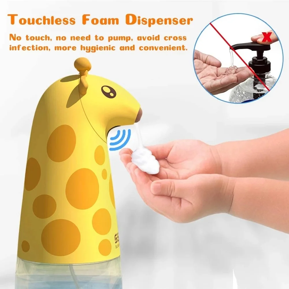 cartoon liquid soap dispensers kids automatic foam hand soap dispenser automatic soap pump for bathroom kitchen accessories free global shipping