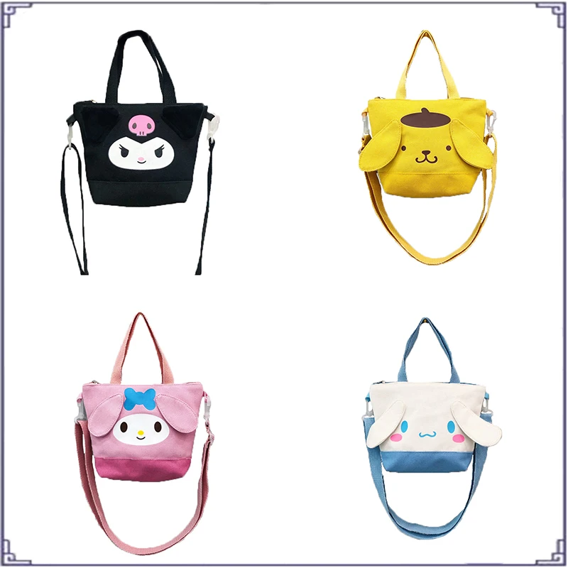 

Anime Kawaii Sanried Kuromi Cinnamoroll My Melody Pompom Purins Cartoon Handy Messenger Shoulder Bag Christmas Birthday Gift