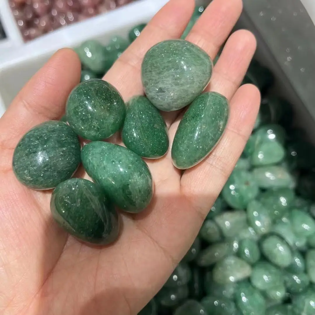 

1000g Natural Green strawberry crystal gravel Tumbled Stones Gravels Healing Meditation Natural Quartz Crystals