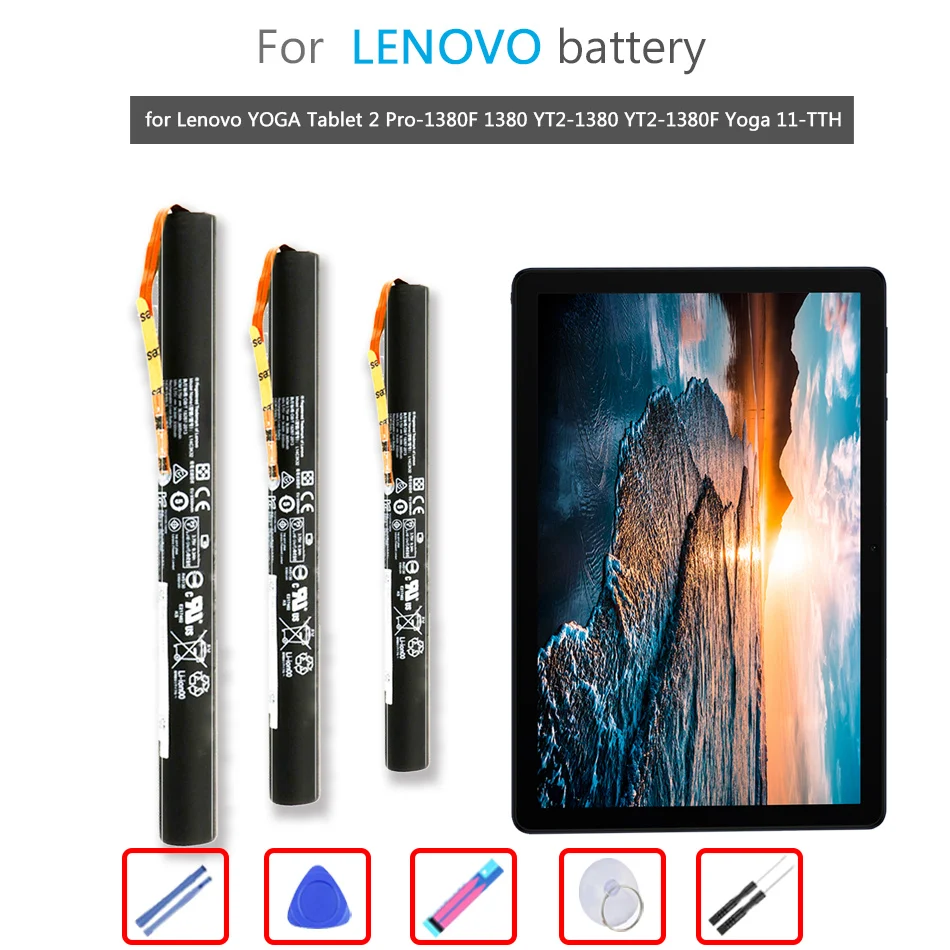 

L14C3K32/L14D3K32 Battery For Lenovo YOGA Tablet 2 Pro-1380F 1380 YT2-1380 YT2-1380F Yoga 11-TTH Notebook Li-ion Bateria