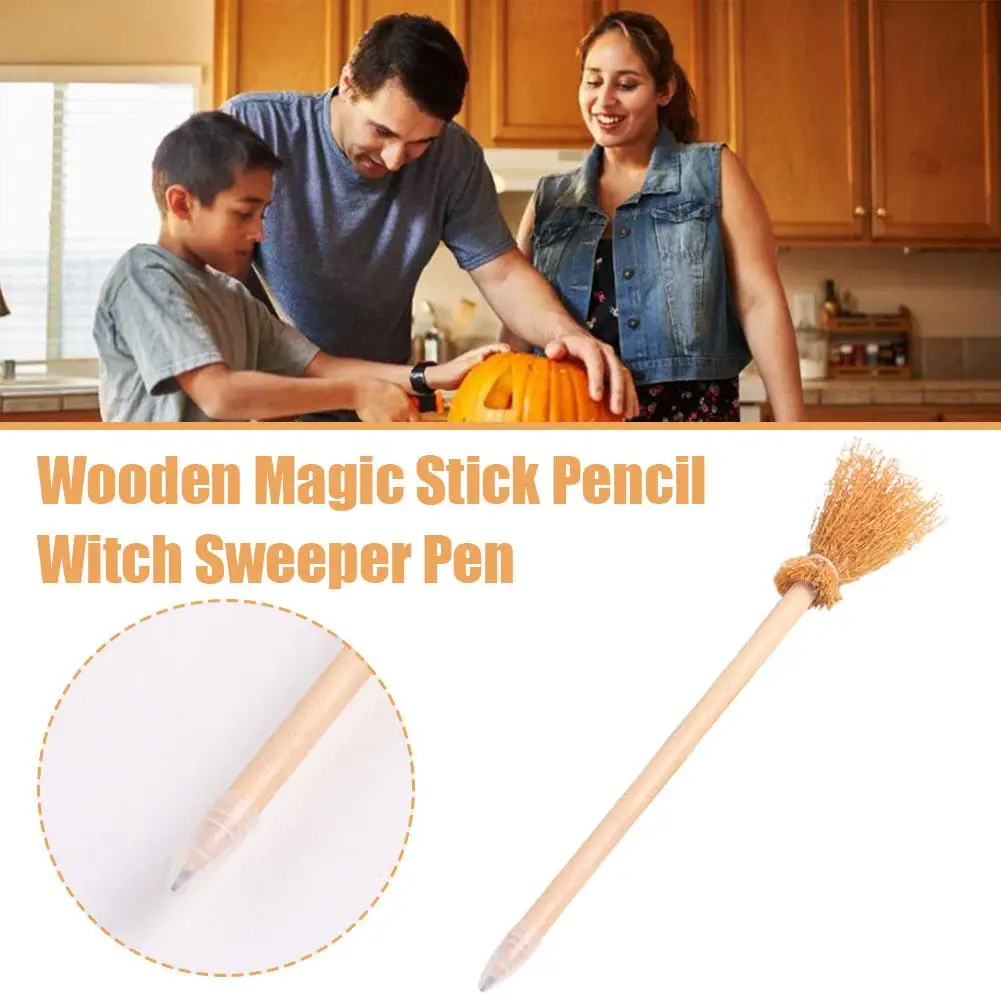 

Witch Broom Pencils For Halloween Broomstick Ballpoint Pencils Halloween Party Favors Witch Broom Prop Writing X1P0