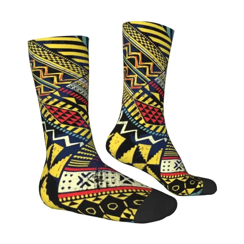 Лоскутные носки Kitenge Анкара Нигерия сумасшедшая одежда мужские и женские модные